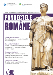 Pandectele romane 7 din 2015